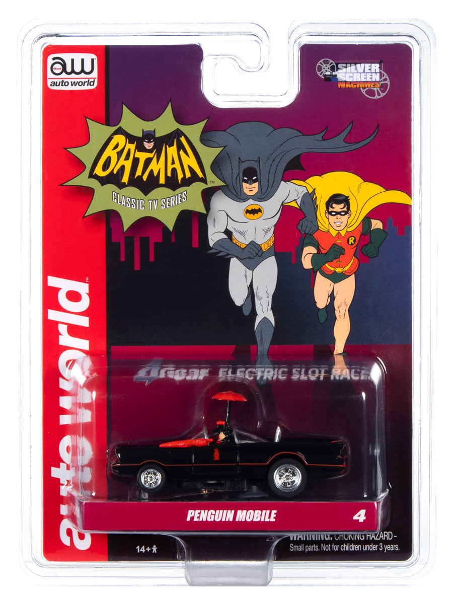 Auto World 4Gear 1966 The Penguin Mobile - Batman TV HO Scale Slot