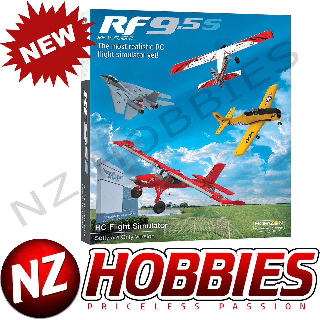 RealFlight Evolution RC Flight Simulator Software Only RFL2001 Air/Heli  Simulators Compatible with VR headsets Online Multiplayer Options Air/Heli