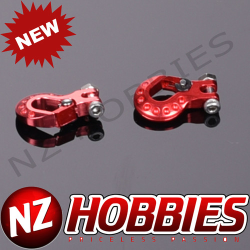 NZH High End Metal Trailer Hook RED 2pcs/set : 1/10 Scale Crawler # NZEL01101_RED