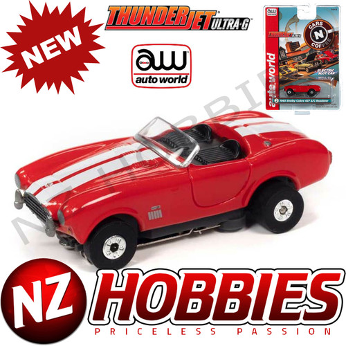 Auto World Thunderjet R31 1965 Shelby Cobra 427 S/C Roadster Red HO Scale Slot Car