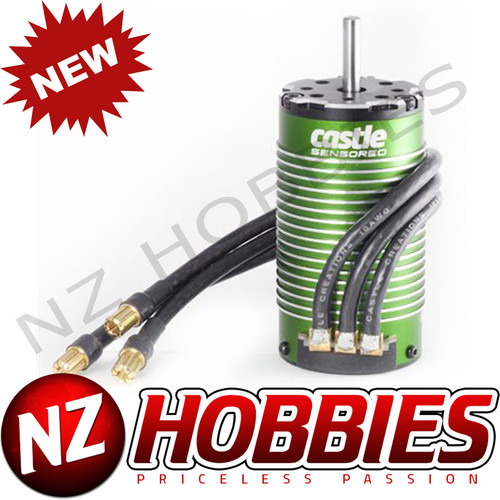 Castle Creations 4-Pole Sensored Brushless Motor, 1512-2650Kv: 4mm Bullet # CSE060006100