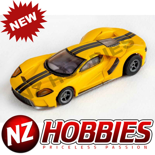 AFX 22029 Ford GT - Triple Yellow Slot Car