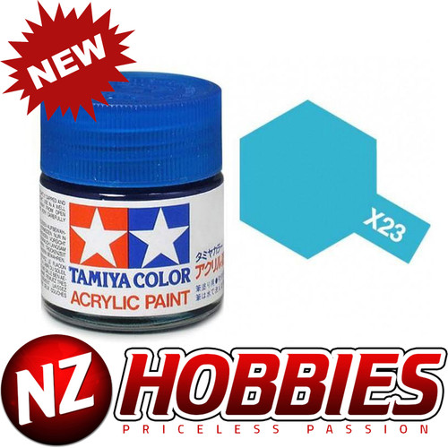 Tamiya Acrylfarbe Glänzend X-23 Clear Blue – 10 Ml Für Modellbau & Hobby