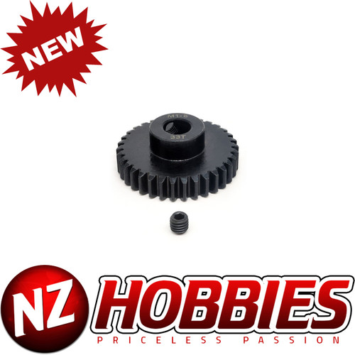 NZH Chrome Steel Pinion Gear MOD 1 33T 8MM Shaft w/ Screw Set for 1/5, 1/6 Scale