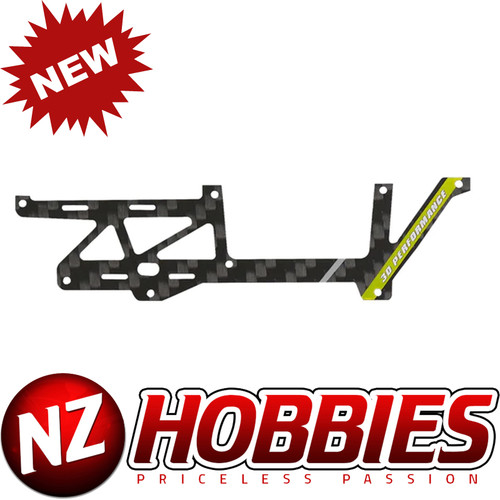 OMP OSHM1214Y M1 EVO Helicopter Parts Left Side Carbon Fiber Frame - YELLOW