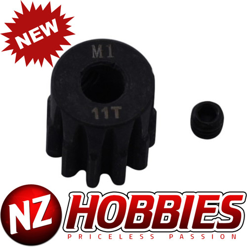 NZHOBBIES Mod 1 / M1 Steel Pinion Gear 11T 5mm Shaft 11-Tooth