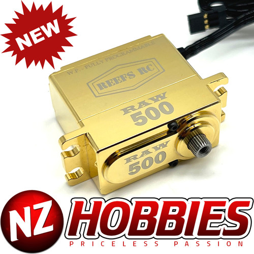 Reef's RC SEHREEFS159 RAW500 Brass Edition High Torque High Speed Programmable Brushless Servo (565/.08)