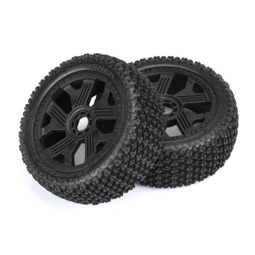 DURATRAX Thrasher Off-Road 1/8 Buggy Tires Black Ripper 17mm Wheels (2) Front/Rear # DTX564710