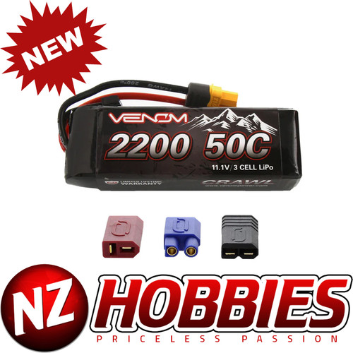 Venom 15190 DRIVE Crawler Series 3S 11.1V 2200mAh 50C LiPo Battery with Uni Plug