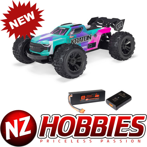 ARRMA 1/16 Mini KRATON 3S DSC 4X4 RTR Brushless Speed Truck (3S Battery & Charger Included) , Teal/Pink # ARA2508ST2