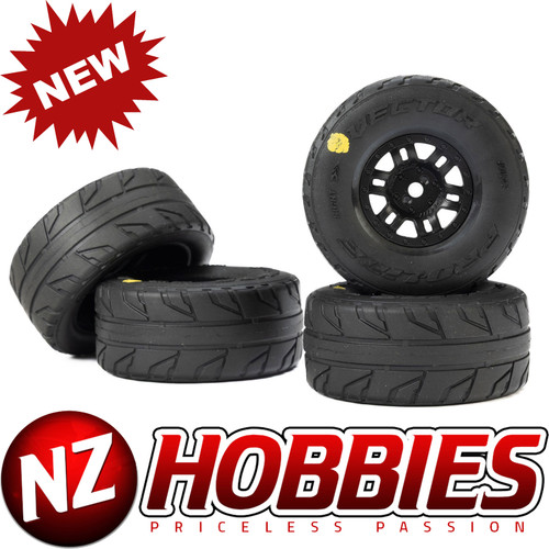 Proline 1/16 Vector Front/Rear Tires MTD 12mm Black Split Six (4): MOJAVE GROM # PRO1034310