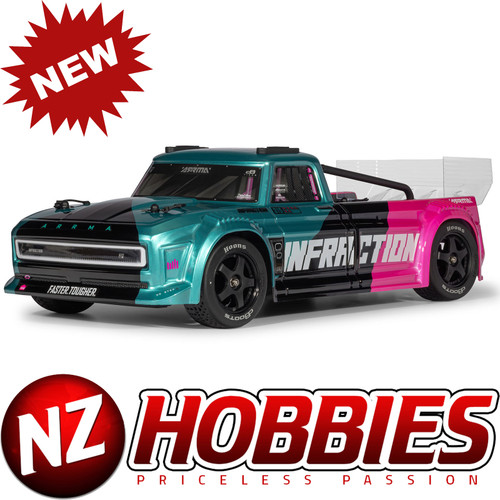 ARRMA	1/8 INFRACTION 223S DSC 4X4 RTR Brushless All-Road Street Bash , Teal/Pink	 # ARA4315V4T3