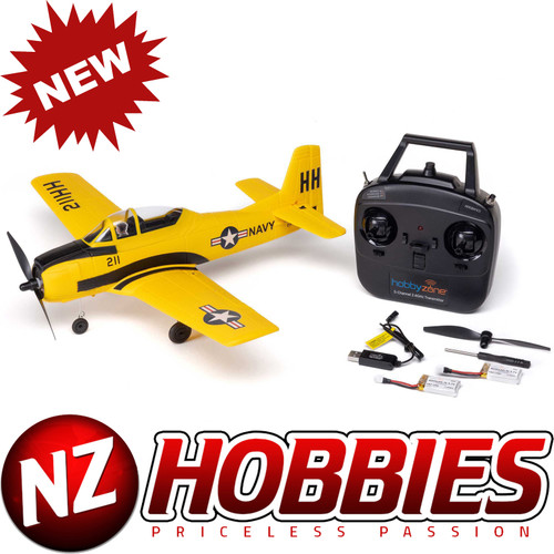 HobbyZone HBZ-1228 T-28 Trojan 450mm RTF with SAFE (2 Flight Batteries Included)