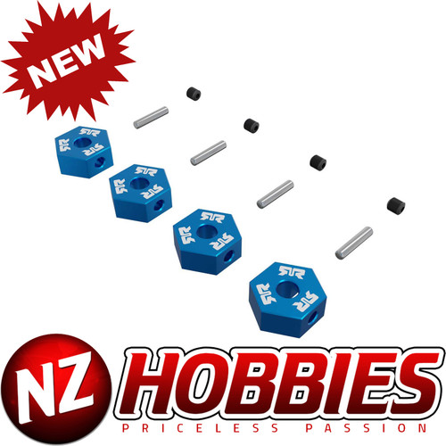 ARRMA 12mm Wheel Hex set (Metal) 4pcs- Blue # ARA-3116