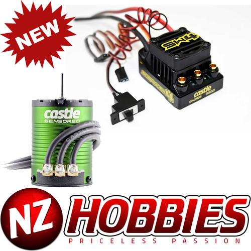 Castle Creations Sidewinder 4 Waterproof Sensorless ESC W/1406-6900Kv Sensored Motor Combo