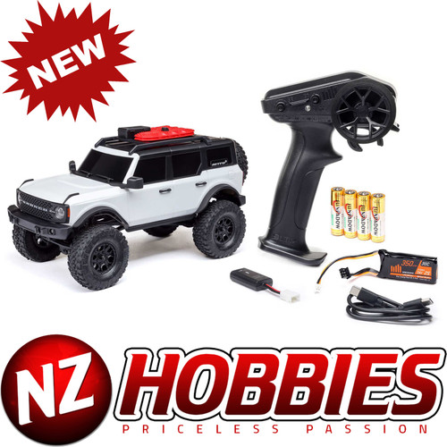 Axial 1/24 SCX24 Ford Bronco 4X4 RTR Brushed Rock Crawler (Battery & Charger Included), White