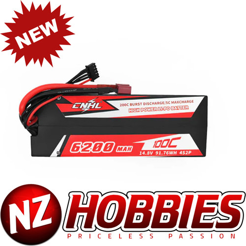 CNHL Racing Series 6200mAh 14.8V 4S 100C Hard Case Lipo Battery with T/Dean Plug