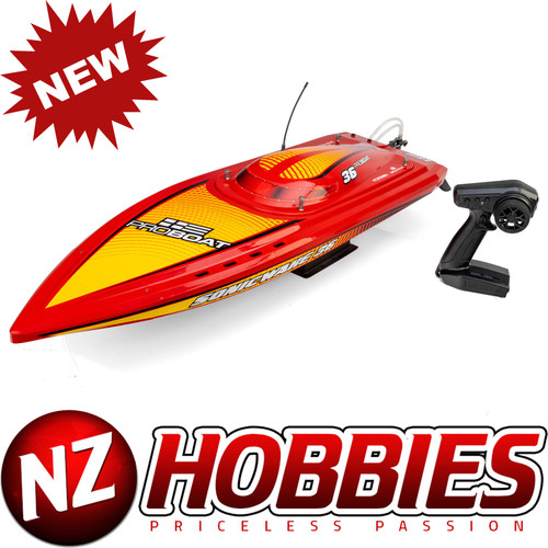 PROBOAT PRB-2171T2 Sonicwake 36" V3 60+ MPH 8S power Self-Righting V-Hull Boat RTR, Red
