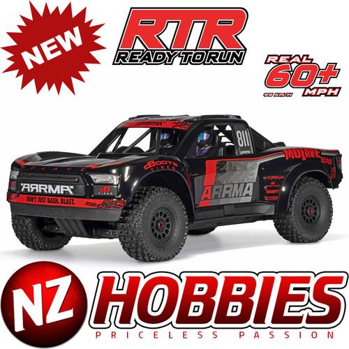 ARRMA ARA7704V3T1 1/7 MOJAVE 6S EXB 4X4 RTR Brushless Desert Truck, Black