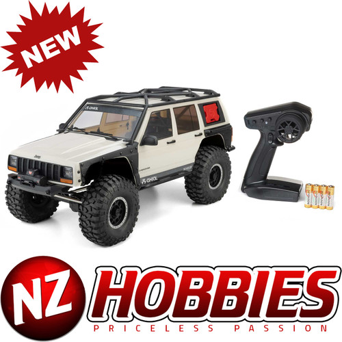 Axial 1/10 SCX10 III Jeep Cherokee XJ 4X4 RTR Brushed Rock Crawler, White # AXI-2037T2