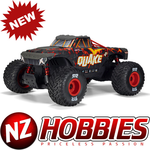 AARMA 1/8 QUAKE 4S DSC 4X4 RTR Brushless Monster Truck , Black/Red # ARA4437T1