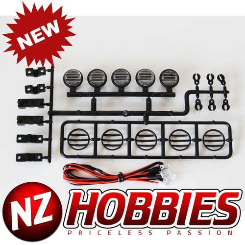 NZHOBBIES LED Light Bar Set for 1/10th Scale Crawler - Black # NZ0123