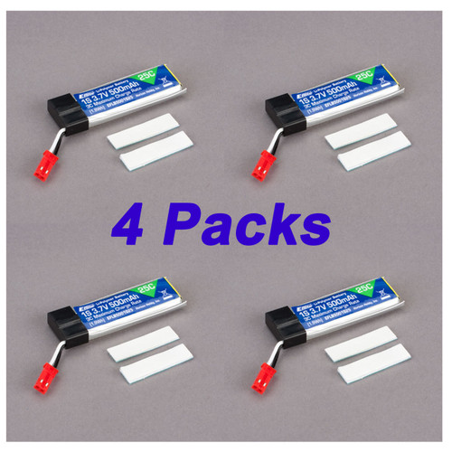 Latest 4 pcs Blade 120SR 500mAh 1-Cell 3.7V 25C LiPo Battery 120 SR EFLB5001S25