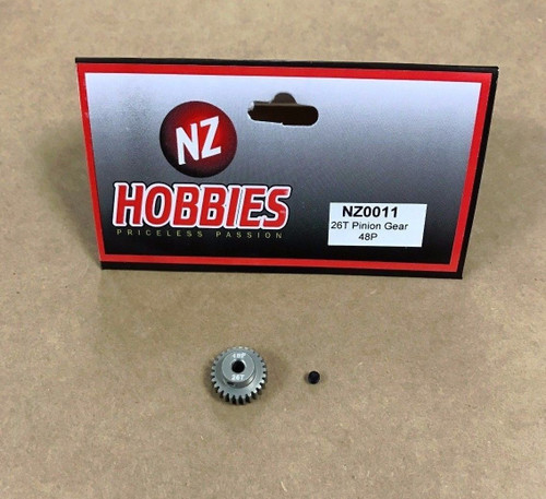 NZHOBBIES 48DP / 48P 26T Aluminum Pinion Gear 48-Pitch 26-Tooth # NZ0011