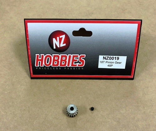 NZHOBBIES 48DP / 48P 18T Aluminum Pinion Gear 48-Pitch 18-Tooth # NZ0019