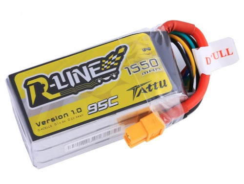 Tattu R-Line 1550mah 4S 95C Lipo Battery with XT60 Plug for FPV Racing drones