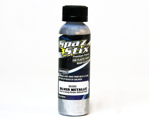 New Spaz Stix 00300 Silver Anodize Metallic Candy Backer/Basecoat Airbrush Paint