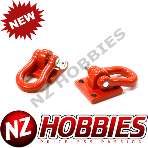 Integy C26428RED Realistic 1/10 RED D-Ring Bow Shackle : Off-Road Trail Rock Crawling