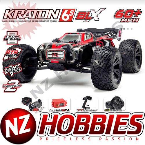 ARRMA AR106029 1/8 Scale 2018 Kraton 6S 4WD Buggy RTR Blk/Red w/ Radio # AR106029