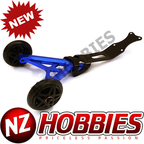 Integy C28688BLUE Billet Machined Wheelie Bar for Traxxas 1/10 Slash 4X4 (non-LCG)