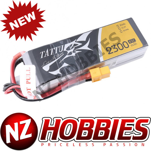 Tattu 2300mAh 45C 3S1P Lipo Battery Pack w/ XT60