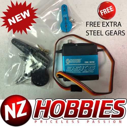 NZH 7635M 35 kg High Voltage Steel Gear Digital Servo Coreless Motor : 1/10 RC Car / Plane