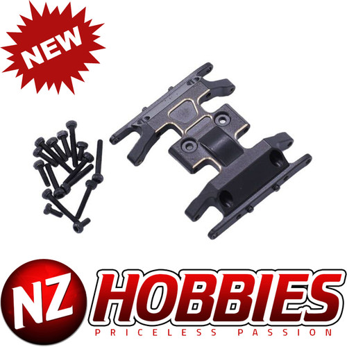 NZ Axial SCX24 Brass Middle Gearbox Skid Plate 1pc 13.8g Black Gold Color