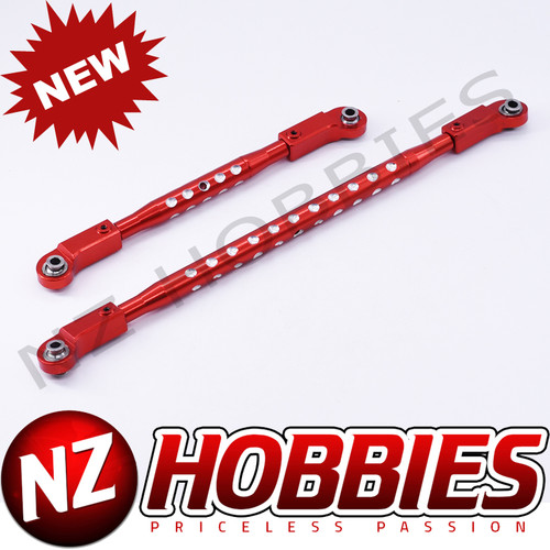 NZH Aluminum CNC Steering Rod Set RED : Axial SCX6 Car 2pcs # NZSCX6019