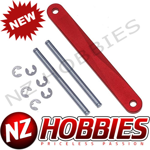 NZH NZSL20006 Aluminum Tie Bar RED w/6 E-Clips 2 Suspension Hinge Pins : Traxxas Rustler/Slash/Stampede/Bandit 2WD
