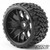 Sweep RC Monster Truck Terrain Crusher Belted Tire Preglued on WHD Black wheel 2pc set