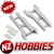 NZ HOBBIES Aluminum Rear Suspension Arms SILVER : Nitro Slash / Stampede / Sport / Rustler