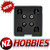 NZHOBBIES 1/10 Crosshair Magnetic Body Mounting Kit - BLACK for Most On-Road RC Bodies