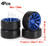 YSIDO 4PCS Hard Plastic Tire BLUE Wheel 12mm HEX for 1/10 RC Drift Cars