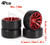 YSIDO 4PCS Hard Plastic Tire RED 6180 Wheel 12mm HEX for 1/10 RC Drift Cars