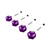 ARRMA 12mm Wheel Hex set (Metal) 4pcs- Purple # ARA-3117