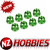 Hot Racing Aluminum Green Aluminum M2 Flange Wheel Nuts - SCX30 # HRASXTY23N05