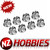 Hot Racing Aluminum Silver Aluminum M2 Flange Wheel Nuts - SCX30 # HRASXTY23N08