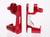 Traxxas 6832R Caster Blocks RED Slash 4X4 / Stampede 4x4 / Rally / XO-1