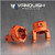 VANQUISH PRODUCTS VPS02865 AXIAL SCX10 8 DEGREE C-HUBS ORANGE ANODIZED