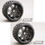 Sweep RC Monster Truck Terrain Crusher Belted Tire Preglued on Black Wheel (2pc)